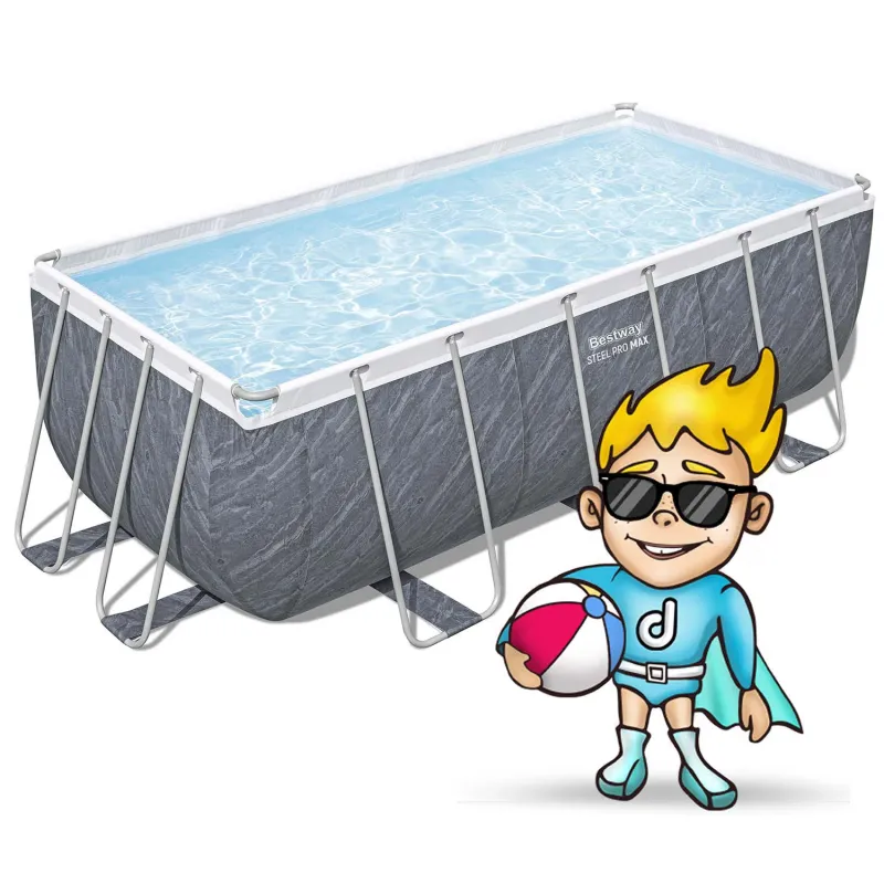 Garden pool with sturdy construction, perfect for families with children