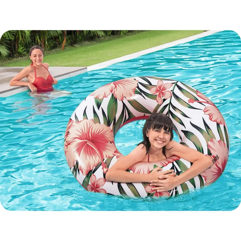Soft 119 cm swimming ring, comfortable and safe for kids