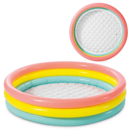 Inflatable kiddie pool in 3 colors, perfect for outdoor fun