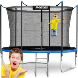 Neo-Sport 10ft/312cm Garden Trampoline with Inner Net and Ladder