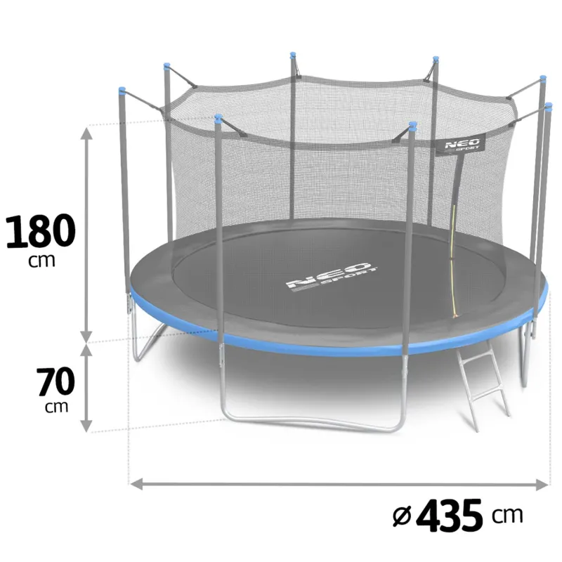 14ft trampoline, great for physical activity and relaxation in the garden