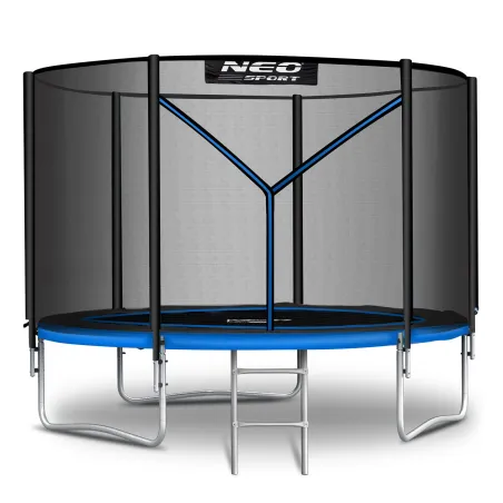 6ft garden trampoline with safety net and ladder, perfect for outdoor fun