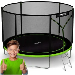 Neo-Sport Garden Trampoline 10ft/312cm with External Net and Ladder