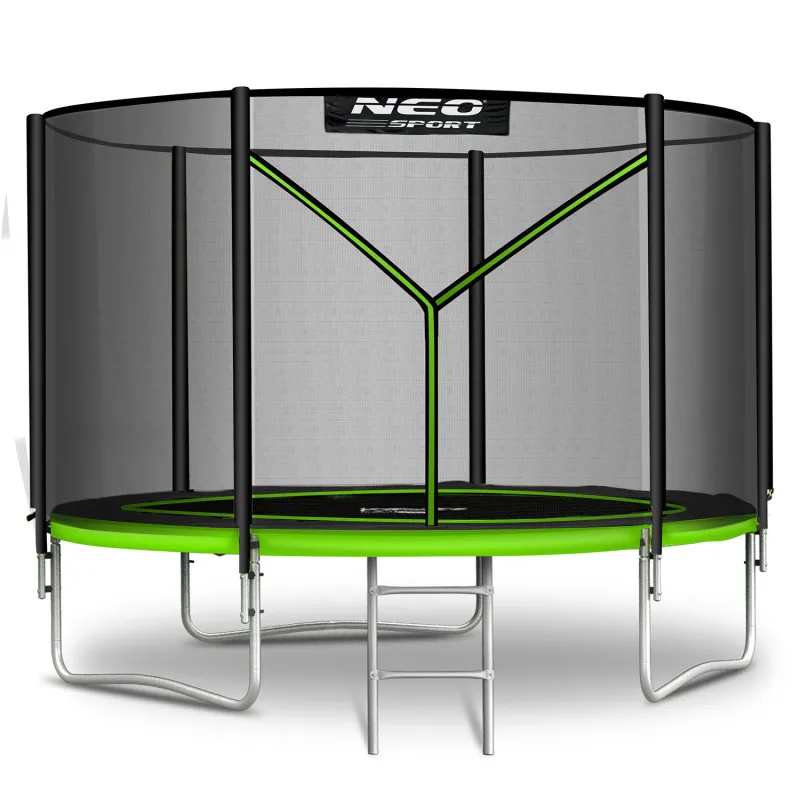 Green 10ft garden trampoline, great for outdoor play and family fun