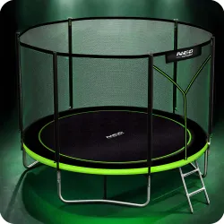 10ft garden trampoline with safety certification, perfect for kids and adults