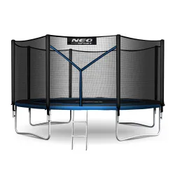 Neo-Sport Garden Trampoline 13ft/404cm with External Net and Ladder