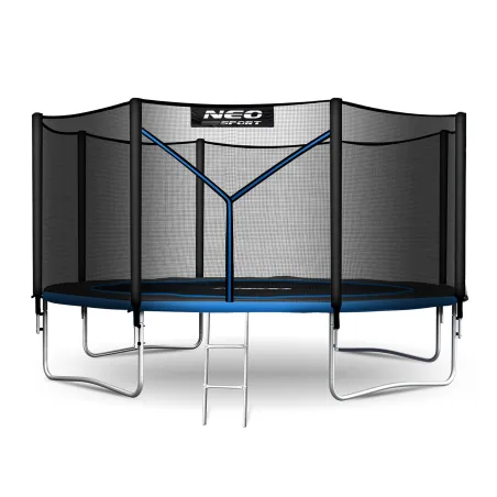 Garden trampoline 13ft with safety net and ladder, perfect for outdoor fun