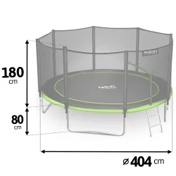 Robust 13ft garden trampoline, ensuring safety while jumping for kids and adults