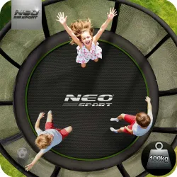 8ft garden trampoline, strong net, ensuring children's safety