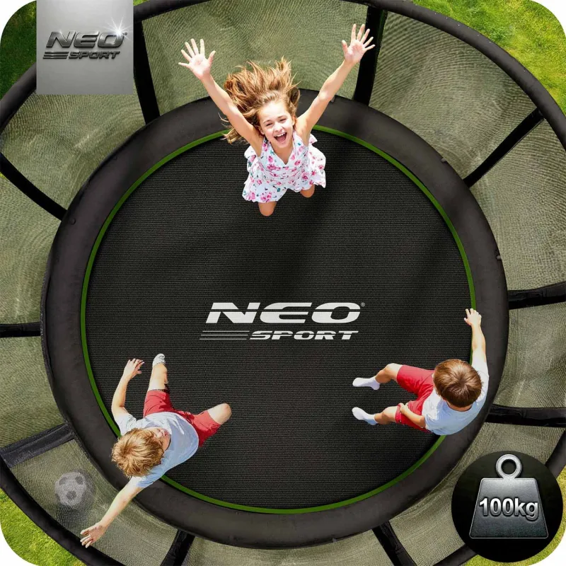 8ft garden trampoline, strong net, ensuring children's safety
