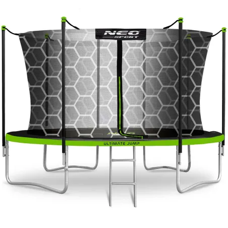 14ft garden trampoline with inner net and ladder, perfect for outdoor fun