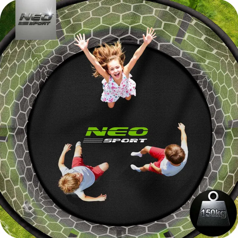 Durable 14ft garden trampoline made from high-quality materials for safety