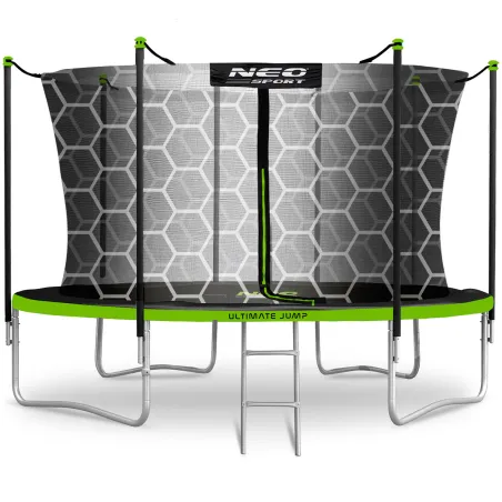 Garden trampoline 13ft with safety net and ladder, perfect for outdoor fun