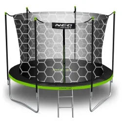 Green garden trampoline 6ft with safety net Neo-Sport