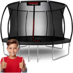 Profiled Garden Trampoline 14ft/435cm with Internal Net Neo-Sport