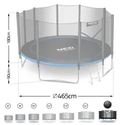 15ft garden trampoline, perfect for summer fun in the garden