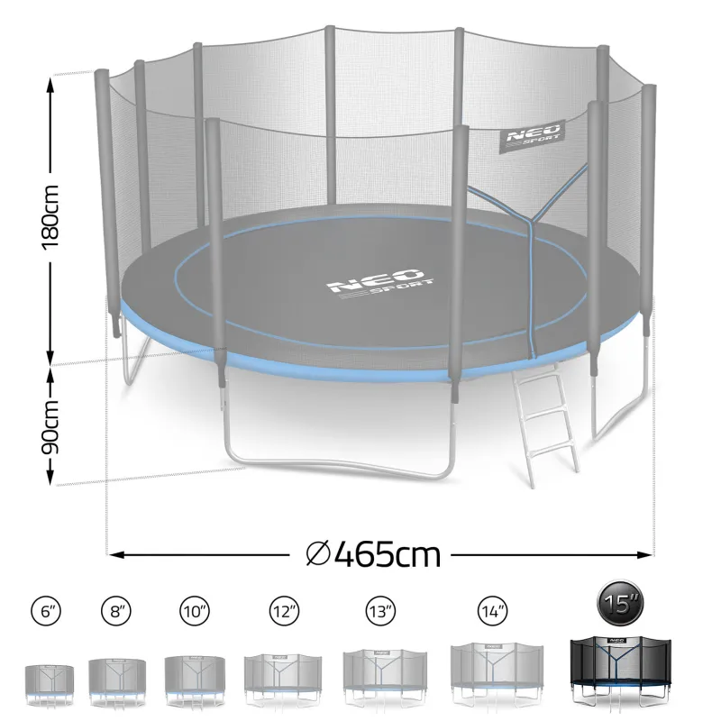 15ft garden trampoline, perfect for summer fun in the garden