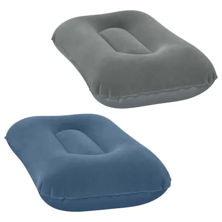 Velvet inflatable pillow 42 x 26 cm Bestway 67121 navy blue, perfect for relaxation