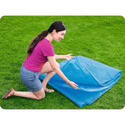 Weather-resistant solar cover for effective pool heating