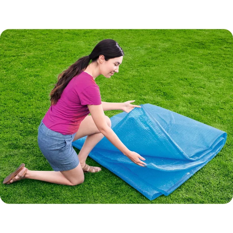 Weather-resistant solar cover for effective pool heating