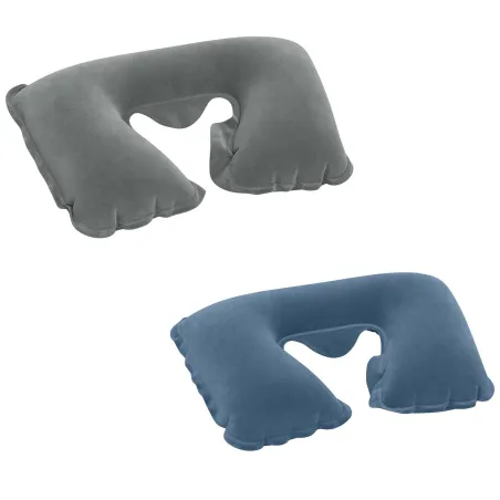 Travel pillow in grey, flocked design, 46 x 28 cm Bestway 67006