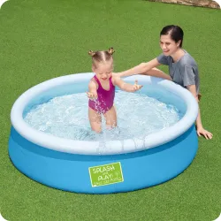 Colorful and safe kids' outdoor pool, ideal for summer play
