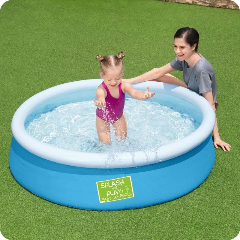 Colorful and safe kids' outdoor pool, ideal for summer play