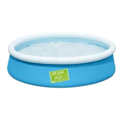 Easy-to-assemble kids' inflatable pool for garden or terrace