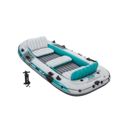 Inflatable boat with comfortable handles for safety on the water