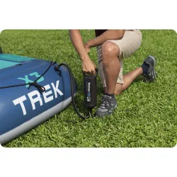 Trek X3, comfortable inflatable boat for relaxing on the beach