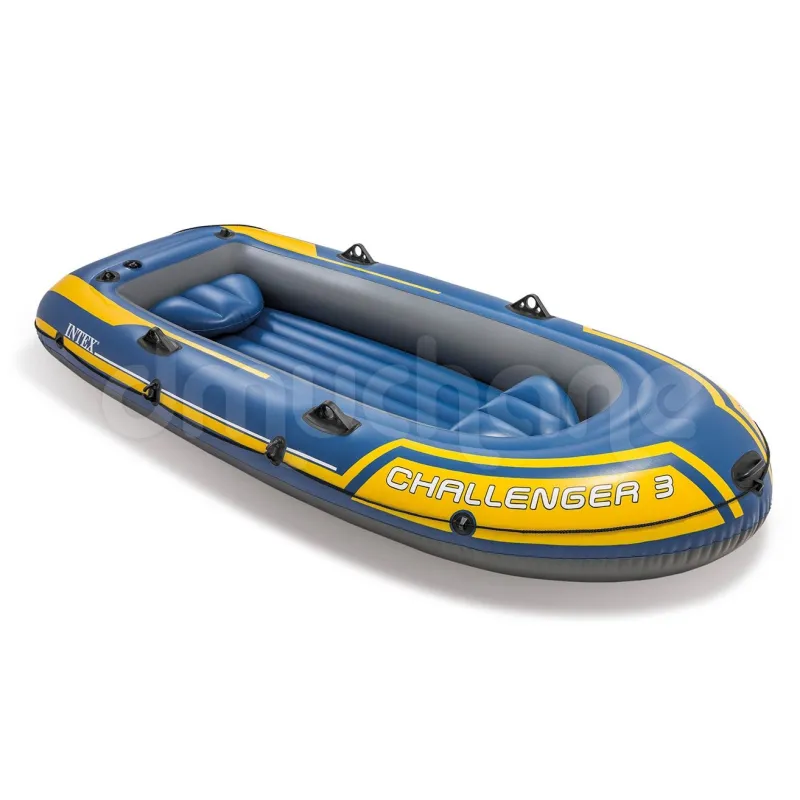 Blue INTEX 68370 Challenger 3 inflatable boat for relaxing on the water