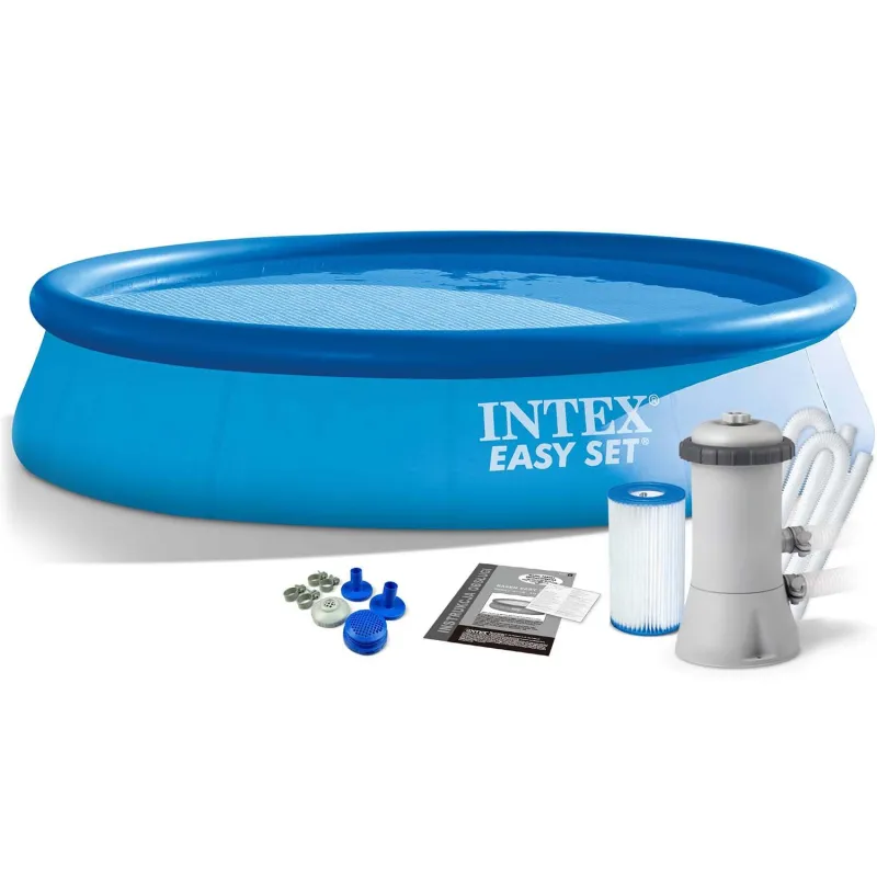 366 x 76 cm inflatable garden pool set 3-in-1 INTEX 28132, durable PVC material