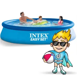 Inflatable pool measuring 366 cm, great for outdoor summer activities