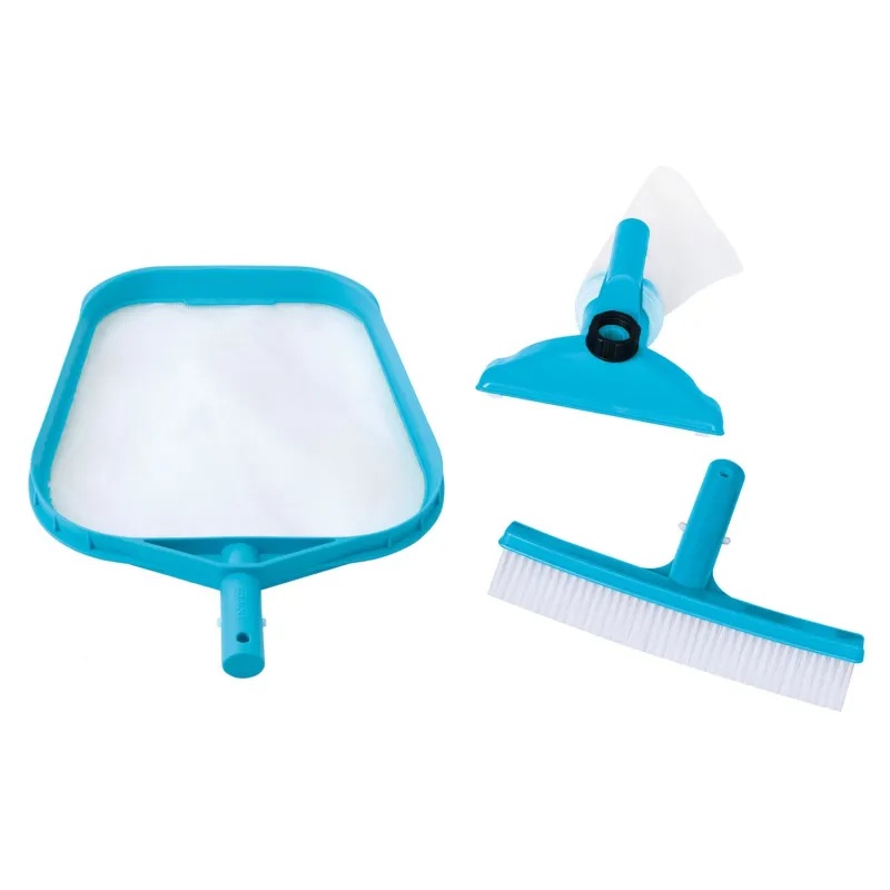 INTEX 29056 pool cleaning kit with net and brush for effective maintenance