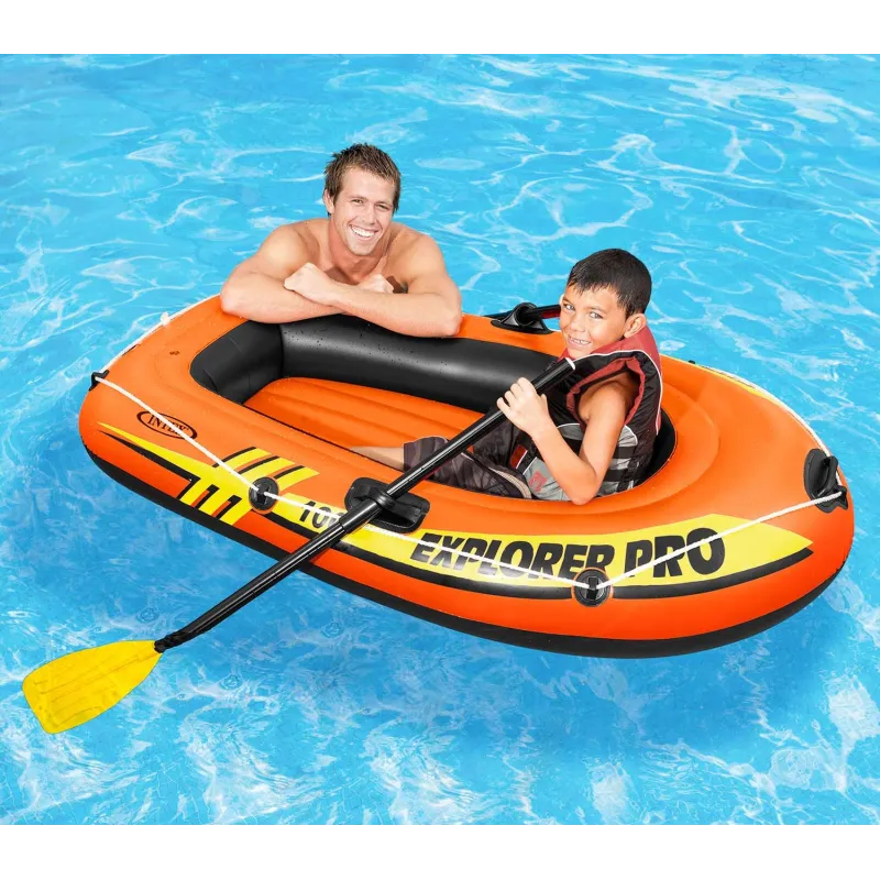Mocca Explorer PRO 100 inflatable boat, great for relaxing on the water in your garden