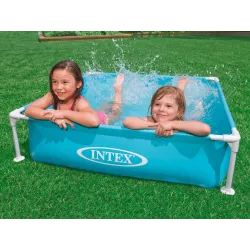 Colourful children's frame pool, perfect for garden use during summer