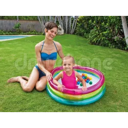 Colorful inflatable ball pit for kids, great fun at home or in the garden