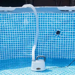 INTEX 28606 pump, reliable device for draining water from pools