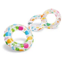 51 cm swim ring in three designs, colorful pool accessory for summer fun