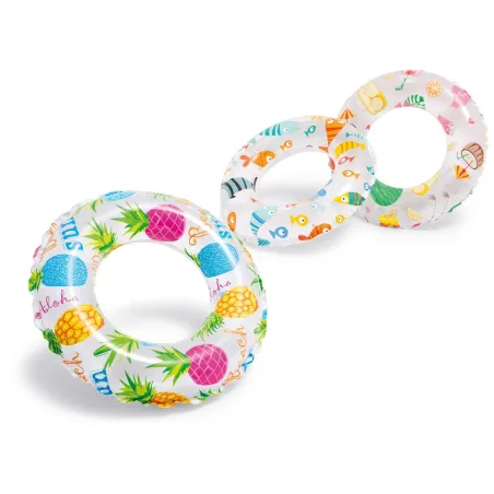 51 cm swim ring in three designs, colorful pool accessory for summer fun