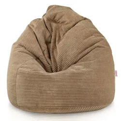 Giant XXL corduroy bean bag for adults – sink-in comfort