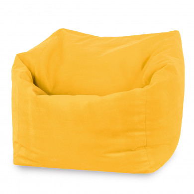 Yellow bean bag chair Amalfi velvet