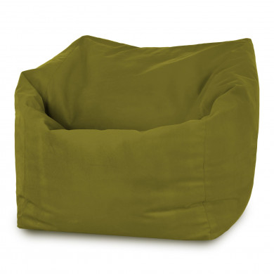Green bean bag chair Amalfi velvet