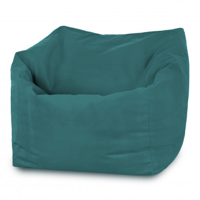 Blue bean bag chair Amalfi velvet