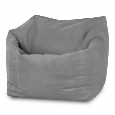 Gray bean bag chair Amalfi velvet