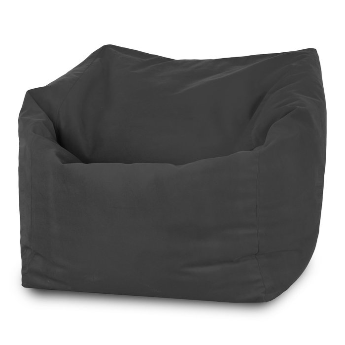 Dark grey bean bag chair Amalfi velvet