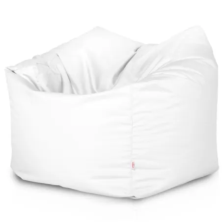 Amalfi outdoor bean bag chair in white, waterproof for patio use