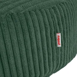 Round footstool and extra seat in soft corduroy