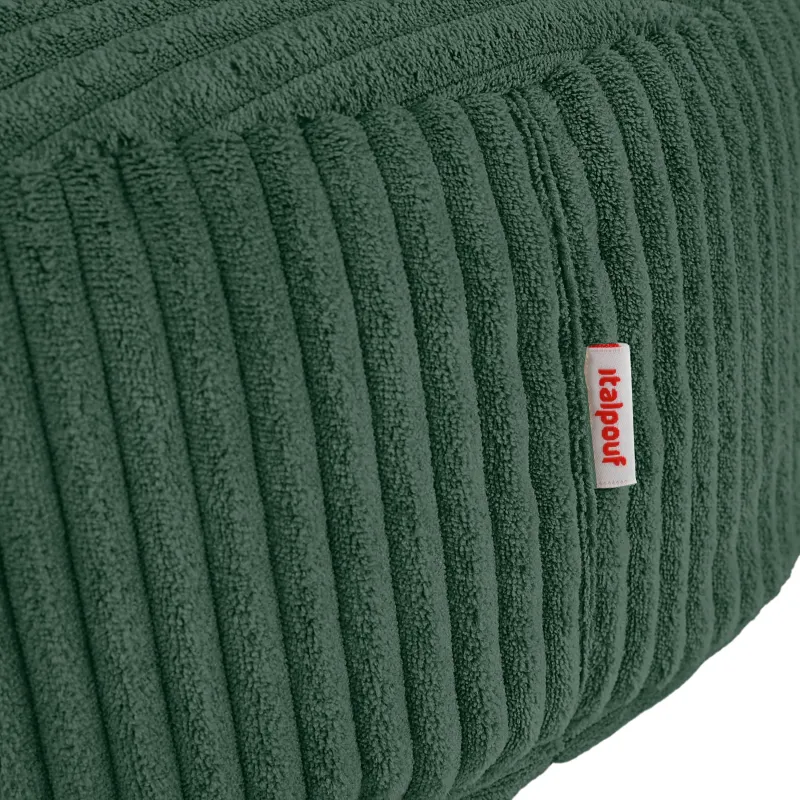 Round footstool and extra seat in soft corduroy