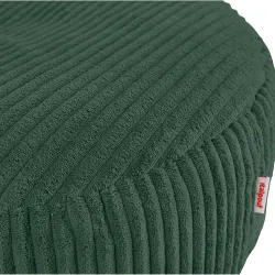 Round footstool and extra seat in soft corduroy